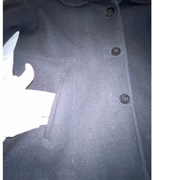 St. John's Bay Wool Coat w/ Faux Fur Trim - Women's Size XL - 100% Wool - Picture 6 of 11